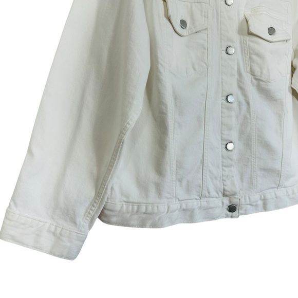 NWT BANANA REPUBLIC FACTORY WHITE DENIM JACKET SIZE XXL - Picture 7 of 12